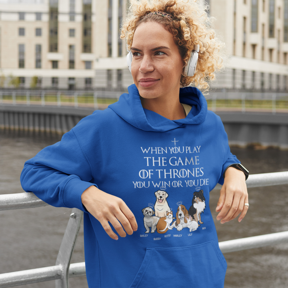 Play The Game Of Thrones... Customized Hoodie For Pet lovers