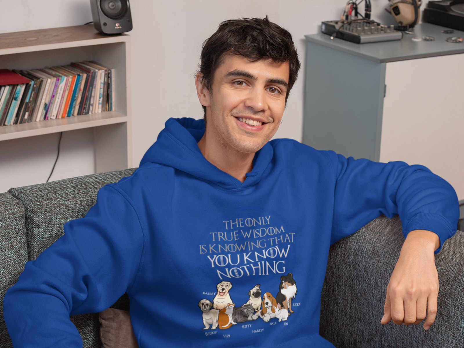 True Wisdom Is Knowing... Personalized Hoodie For Pet lovers