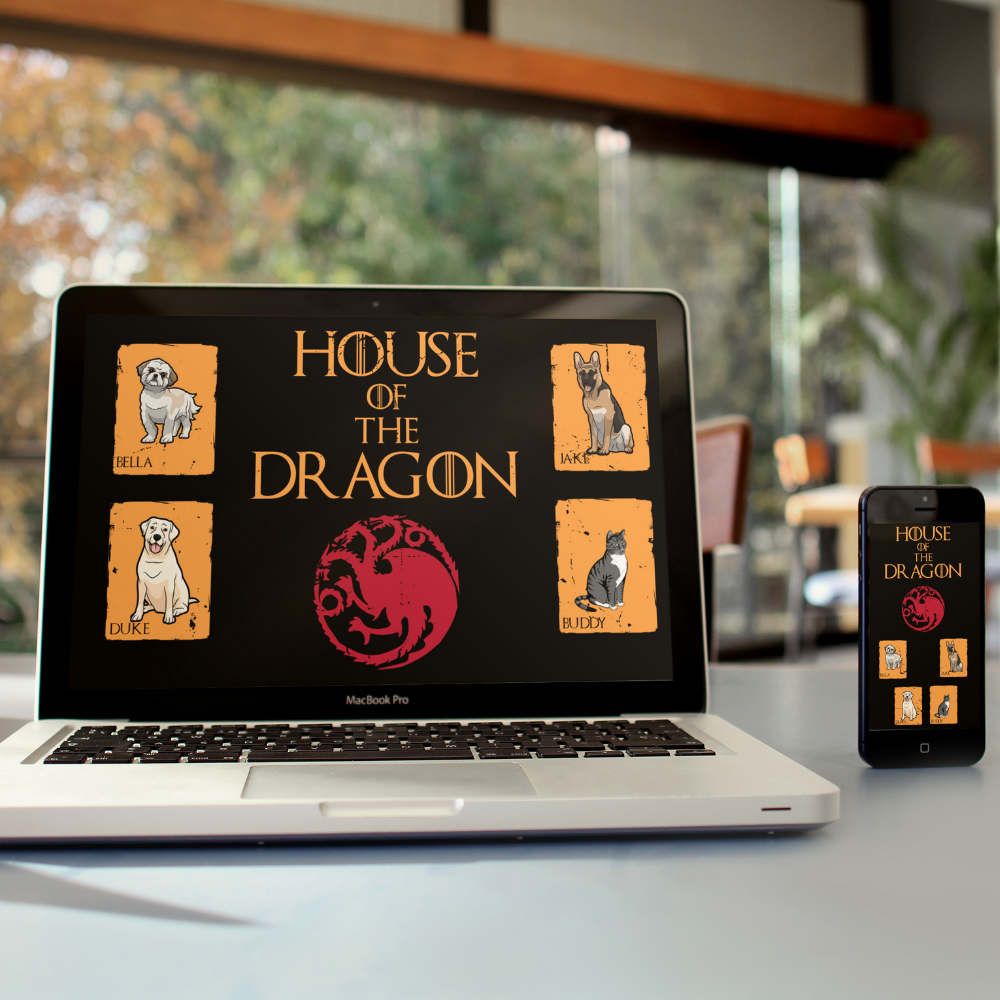 "House Of Dragon" Themed Personalized Digital Wallpaper