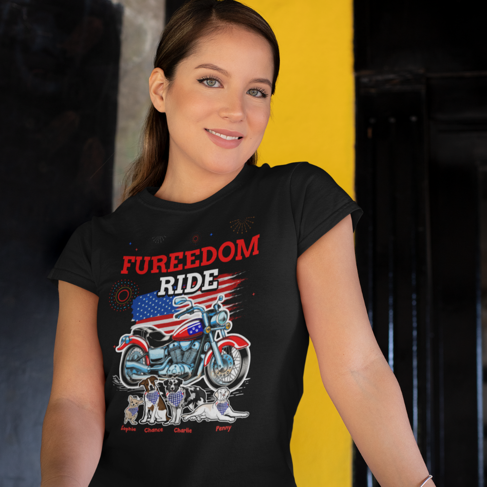 Fureedom Ride Personalized Tee For Dog Lovers