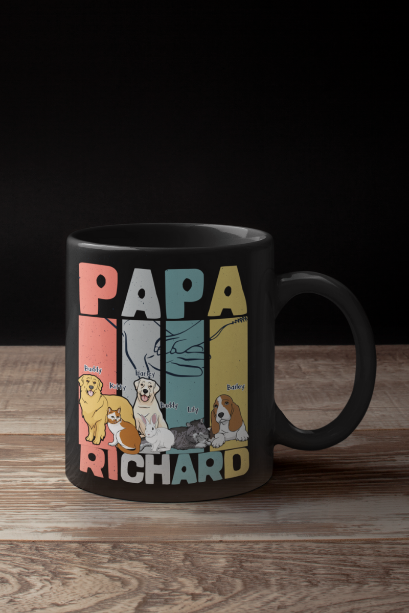 Customized PAPA Themed Mug For PawDad