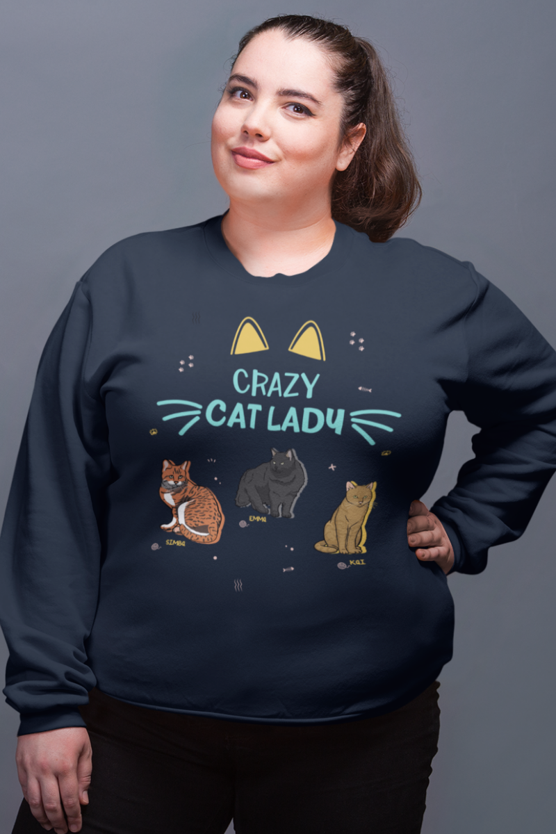 Customized Cat Lady Sweatshirt