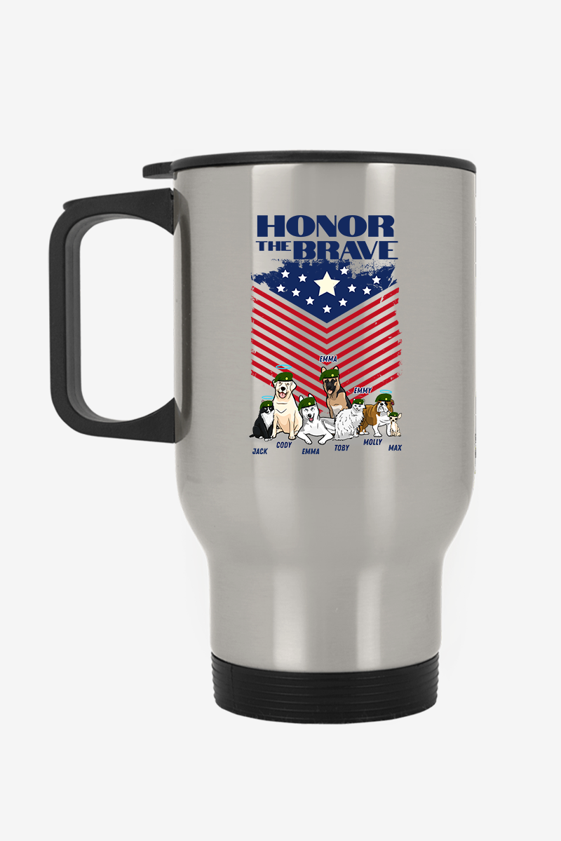 Honor The Brave Travel Mug For Dog Lovers