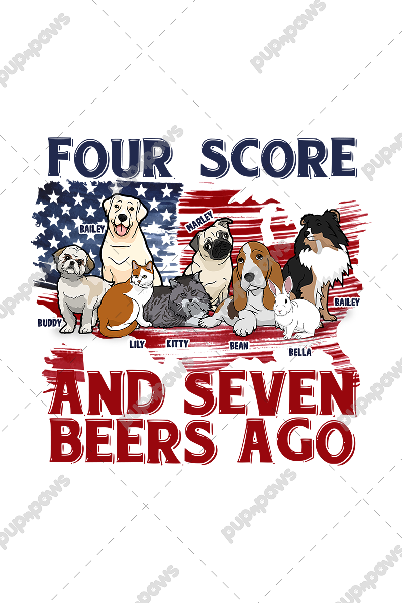 Four Score And Seven Beers Ago Beer Mug For Dog Lovers