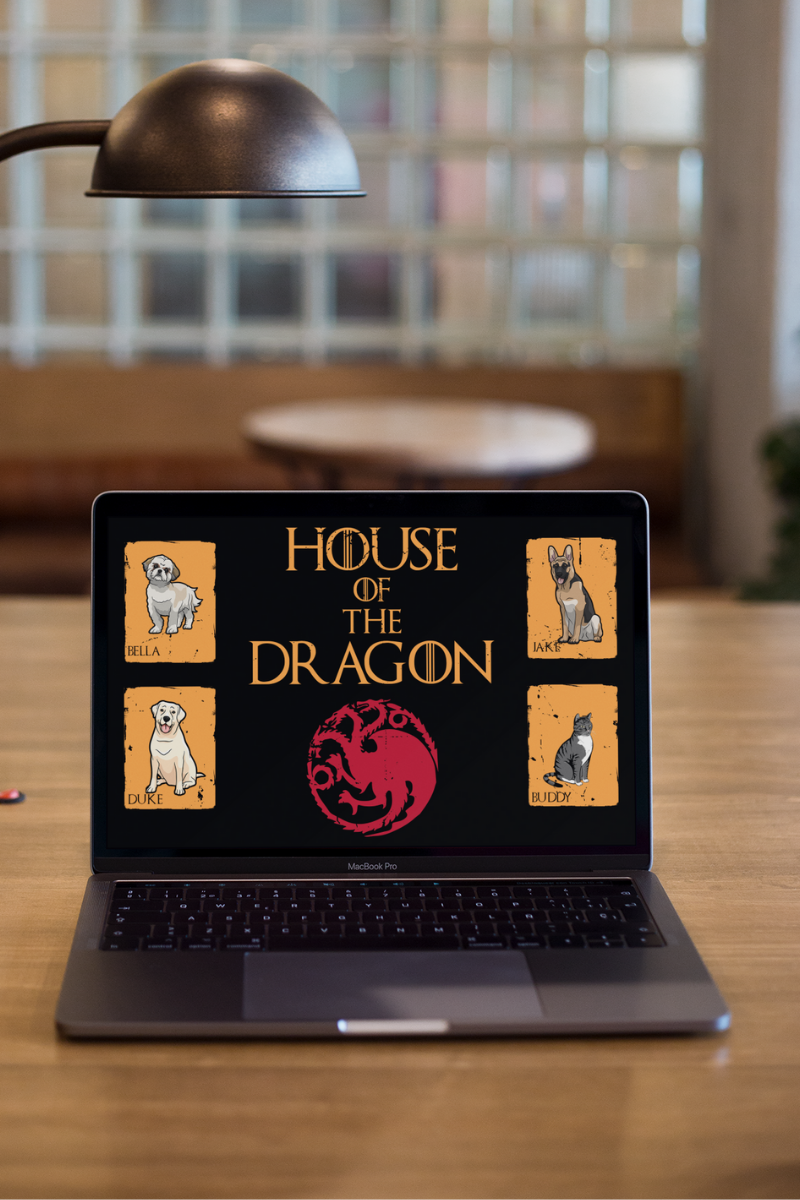 "House Of Dragon" Themed Personalized Digital Wallpaper