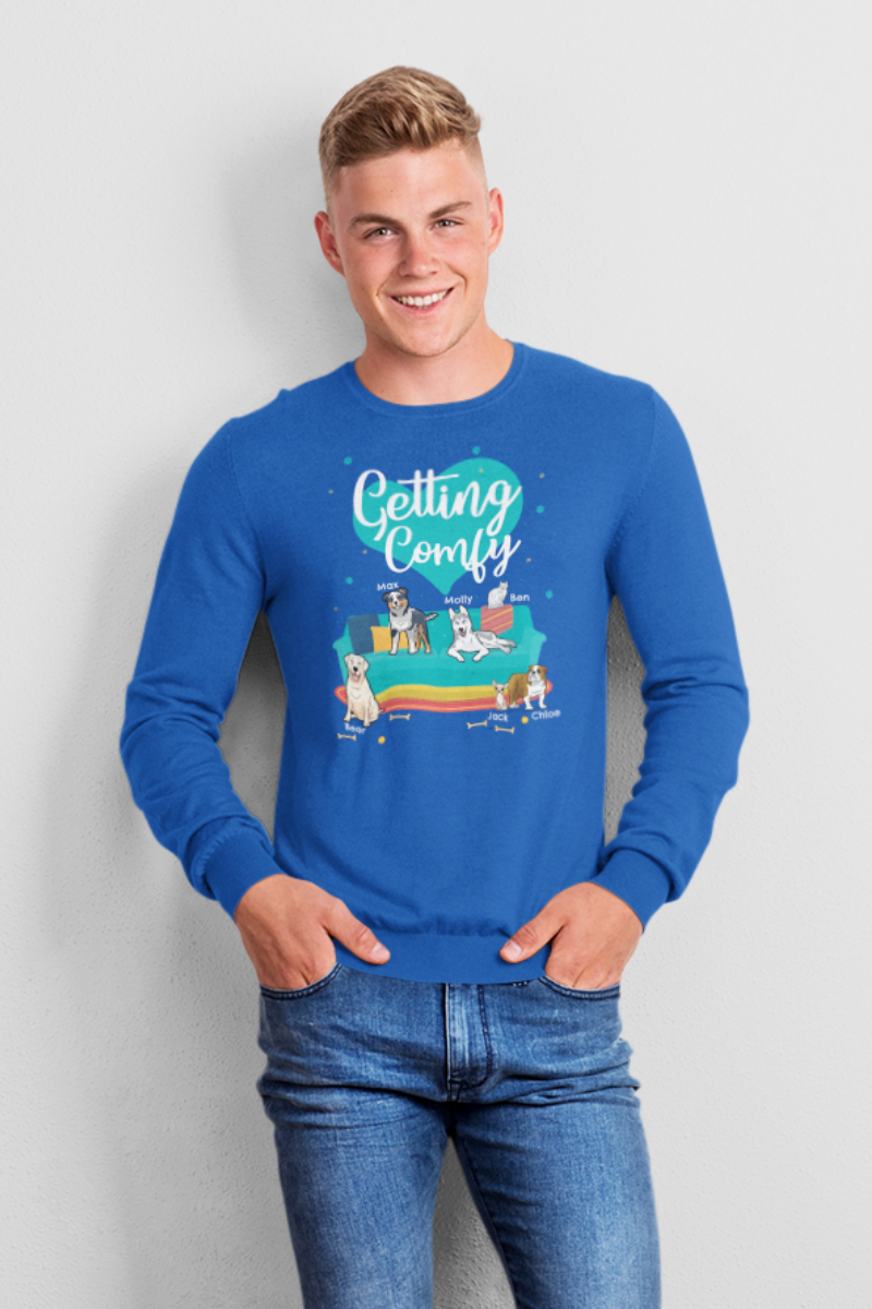 Getting Comfy Customized Sweatshirt For Dog Lovers