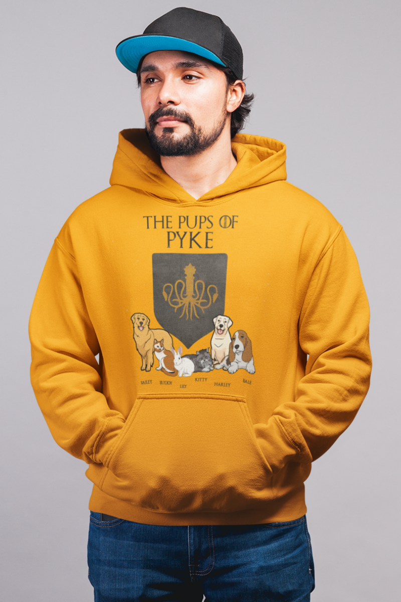 "The Pups Of Pyke" Personalized Hoodie For Pet lovers