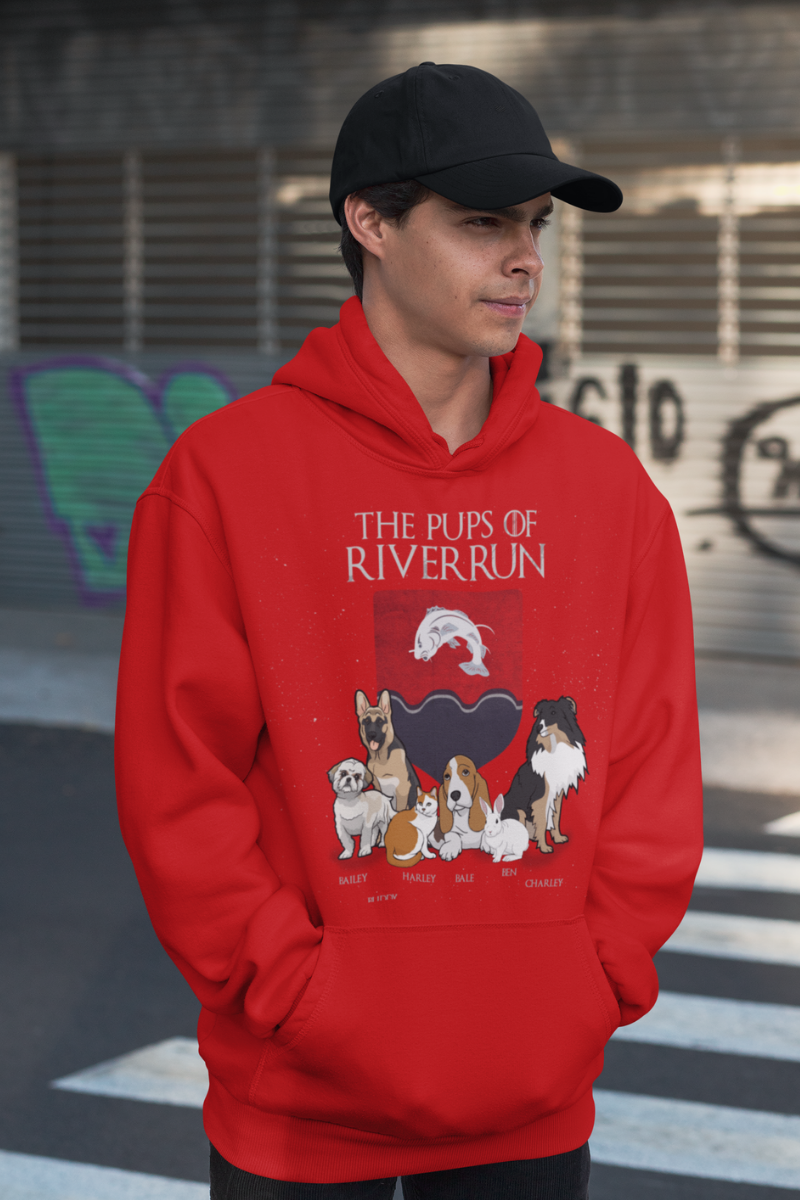 "The Pups Of River Run" Customized Hoodie For Pet lovers