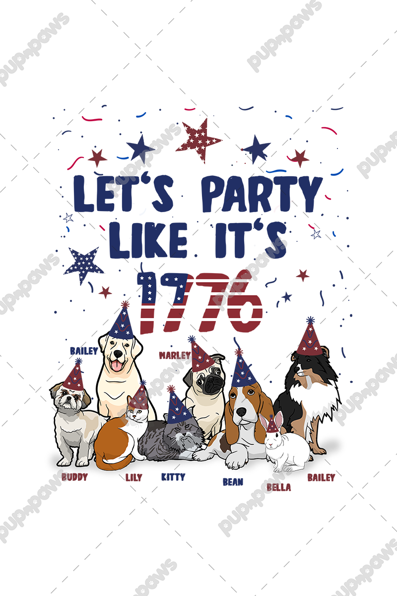 Let���s Party Like It���s 1776 Beer Mug For Paw Parents
