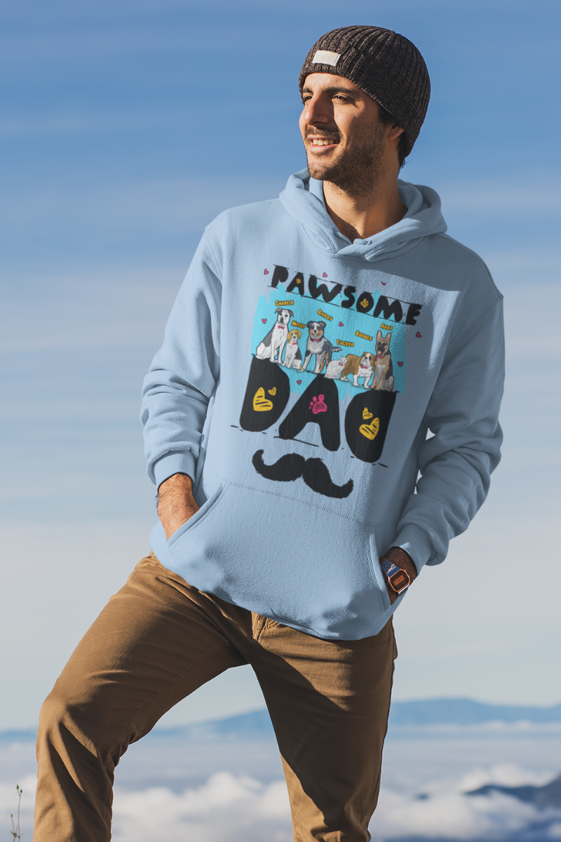 Pawsome Dad Personalized Hoodie