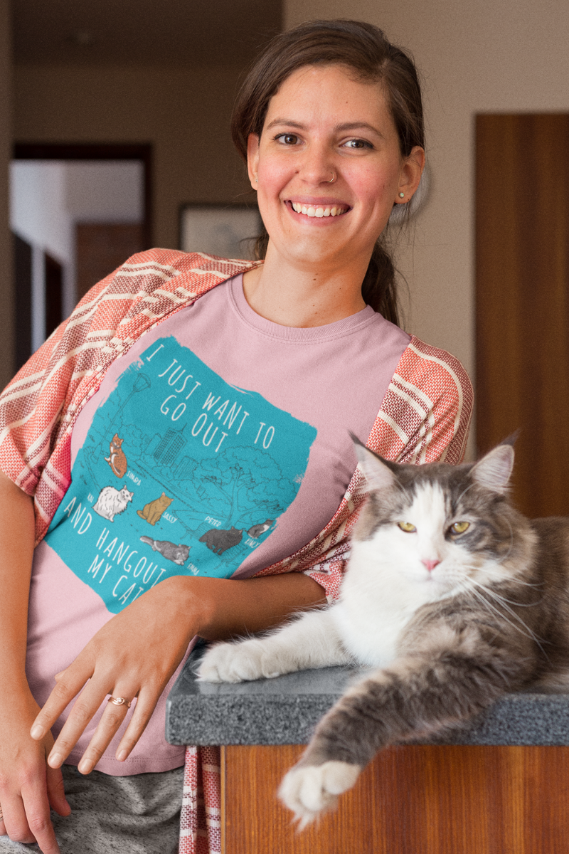 I Just Want To Go Out... Customized Tee For CatLovers