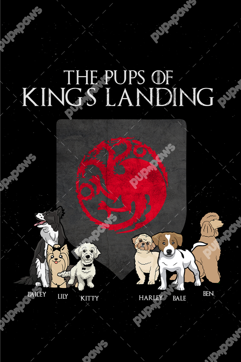"The Pups Of Kings Landing" Personalized Digital Wallpaper