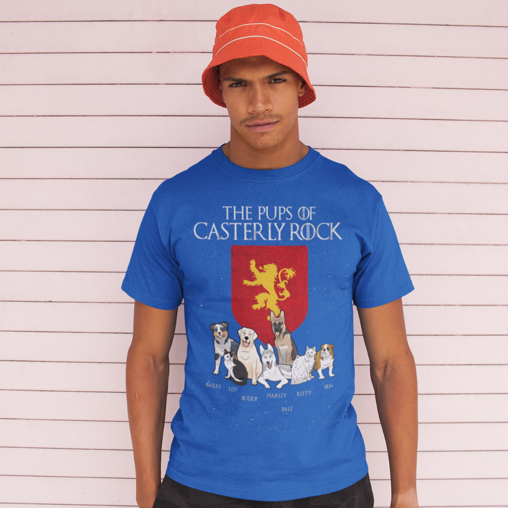 Personalized "The Pups Of Casterly Rock" Tee For Pet lovers