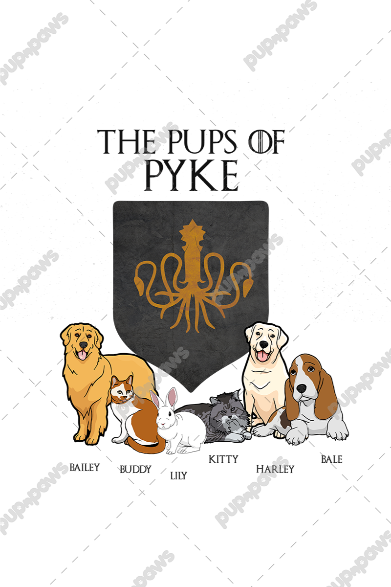 "The Pups Of Pyke" Personalized Hoodie For Pet lovers