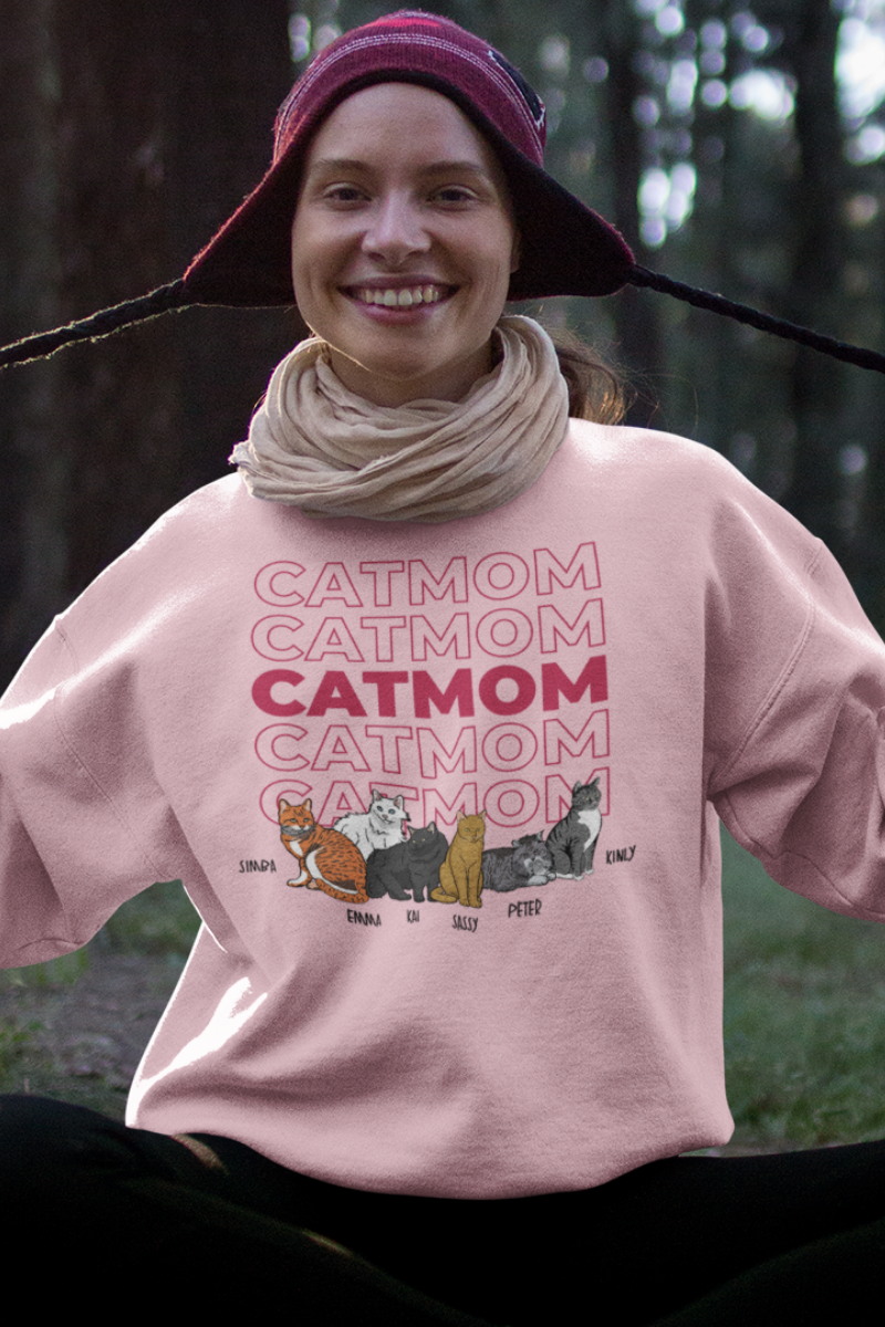 Cat Mom Personalized Sweatshirt