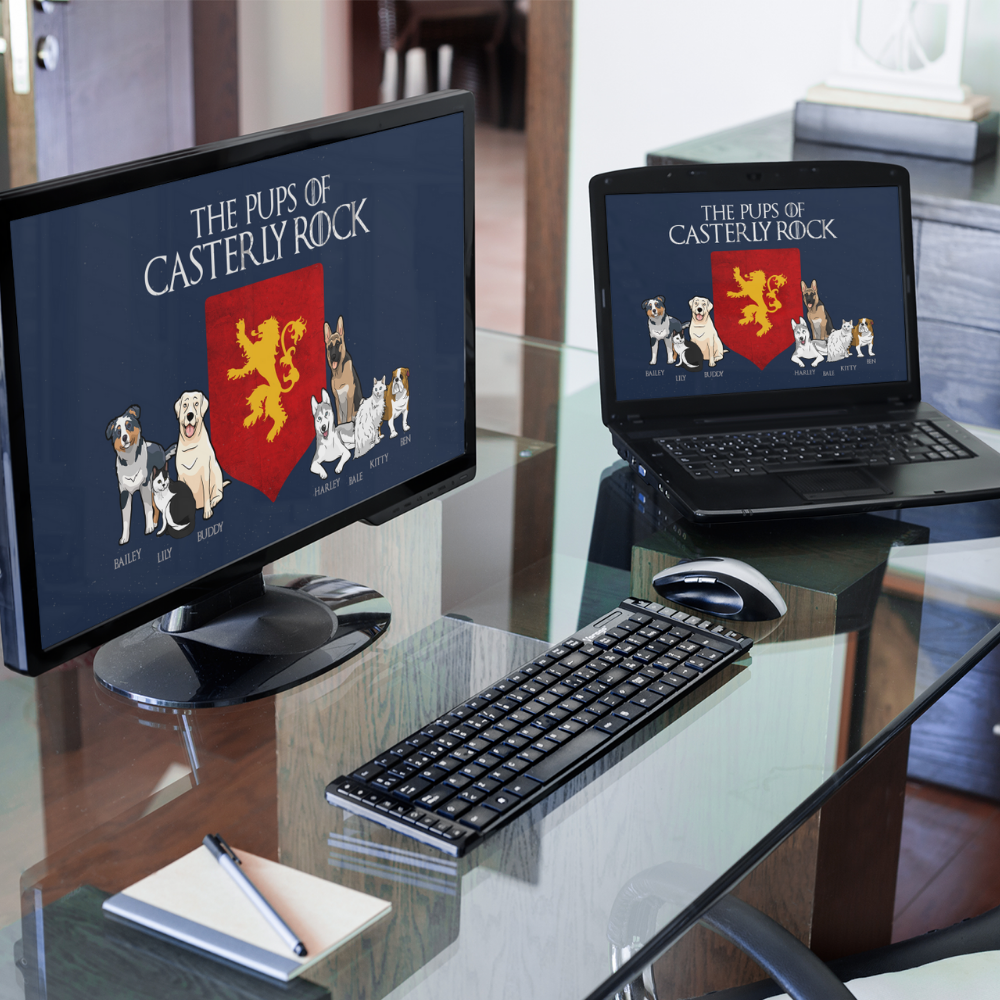 "The Pups Of Casterly Rock" Personalized Digital Wallpaper