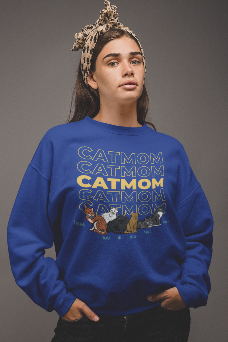 Cat Mom Personalized Sweatshirt