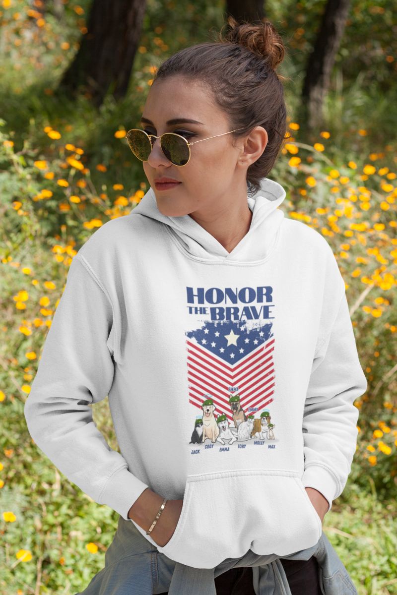Honor The Brave Personalized Hoodie For Pet Lover