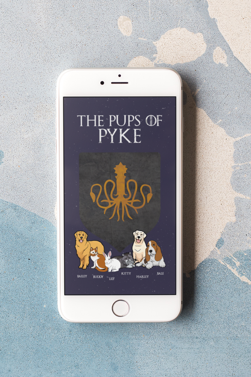 "The Pups Of Pyke" Personalized Digital Wallpaper