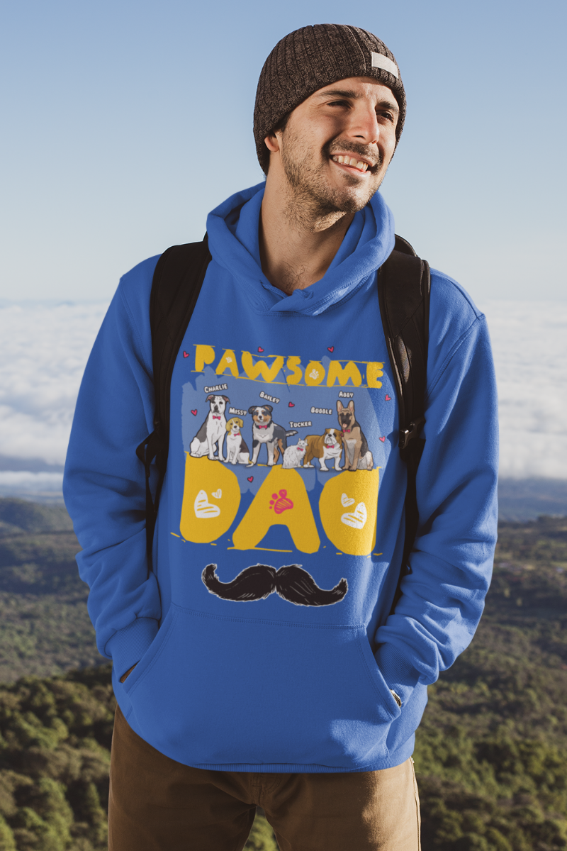 Pawsome Dad Personalized Hoodie