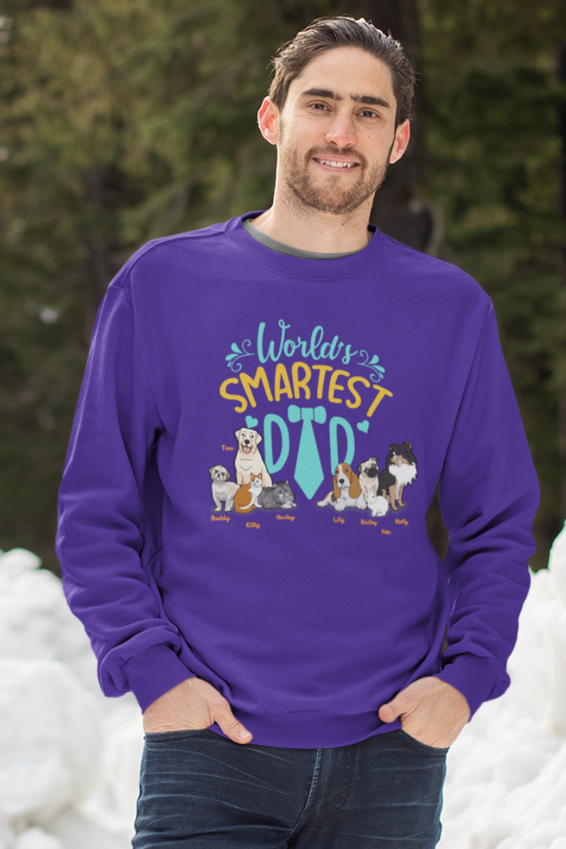 Customized Sweatshirt For World's Smartest Dad
