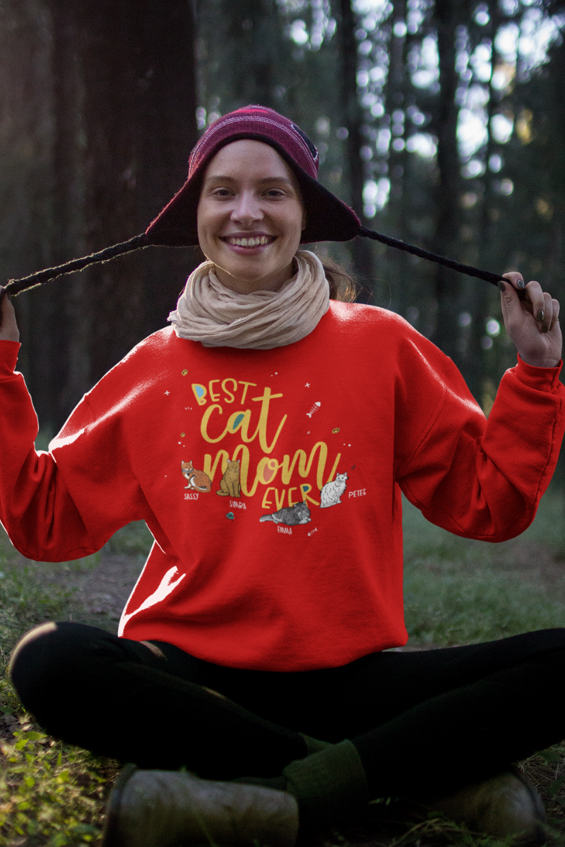 Best Cat Mom Ever Customized Sweatshirt