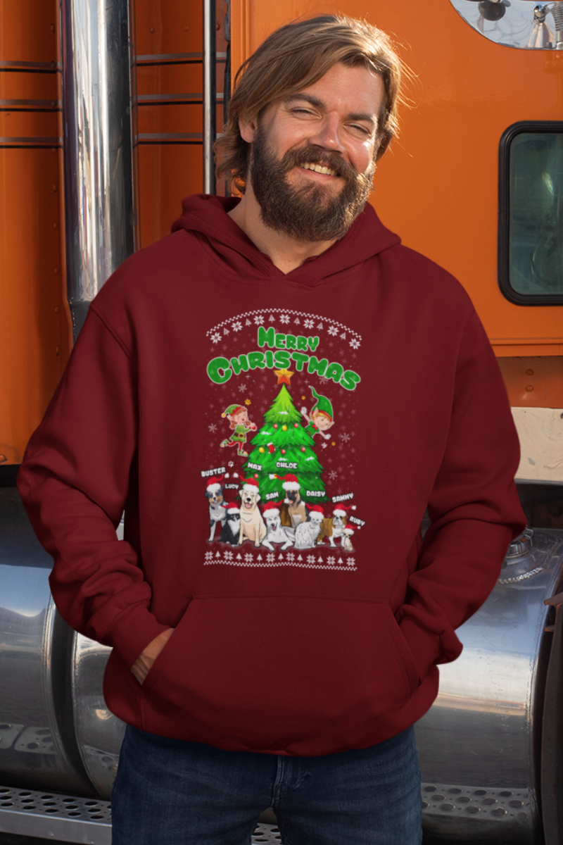Christmas Themed Hoodie For Dog Lovers