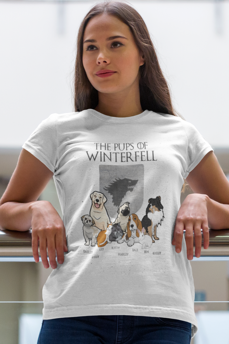 "The Pups Of Winter Fell" Personalized Tee For Pet lovers