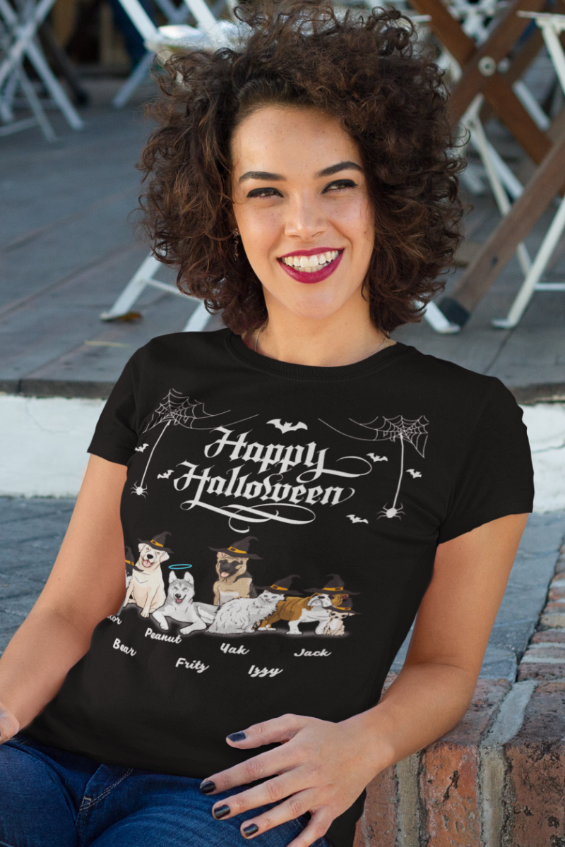 Happy Halloween Personalized Tee For Dog Lovers