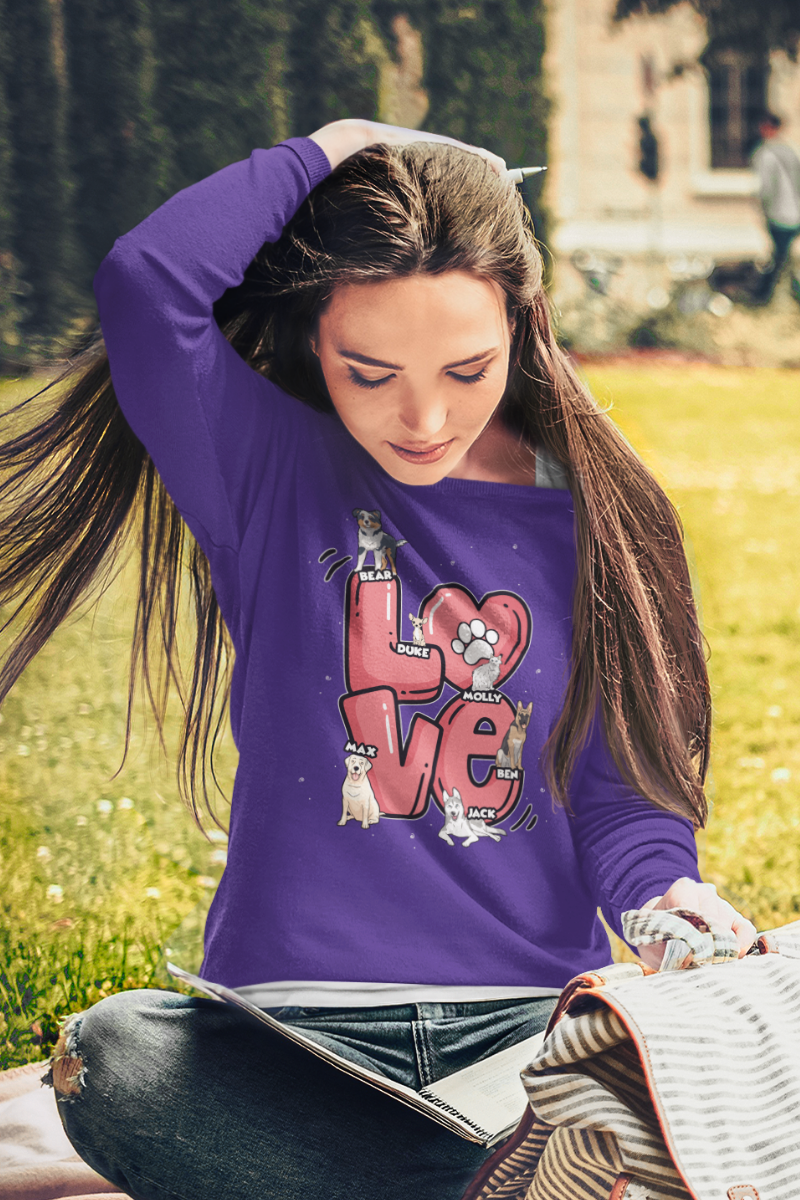 Customized Love Pet Lover Sweatshirt