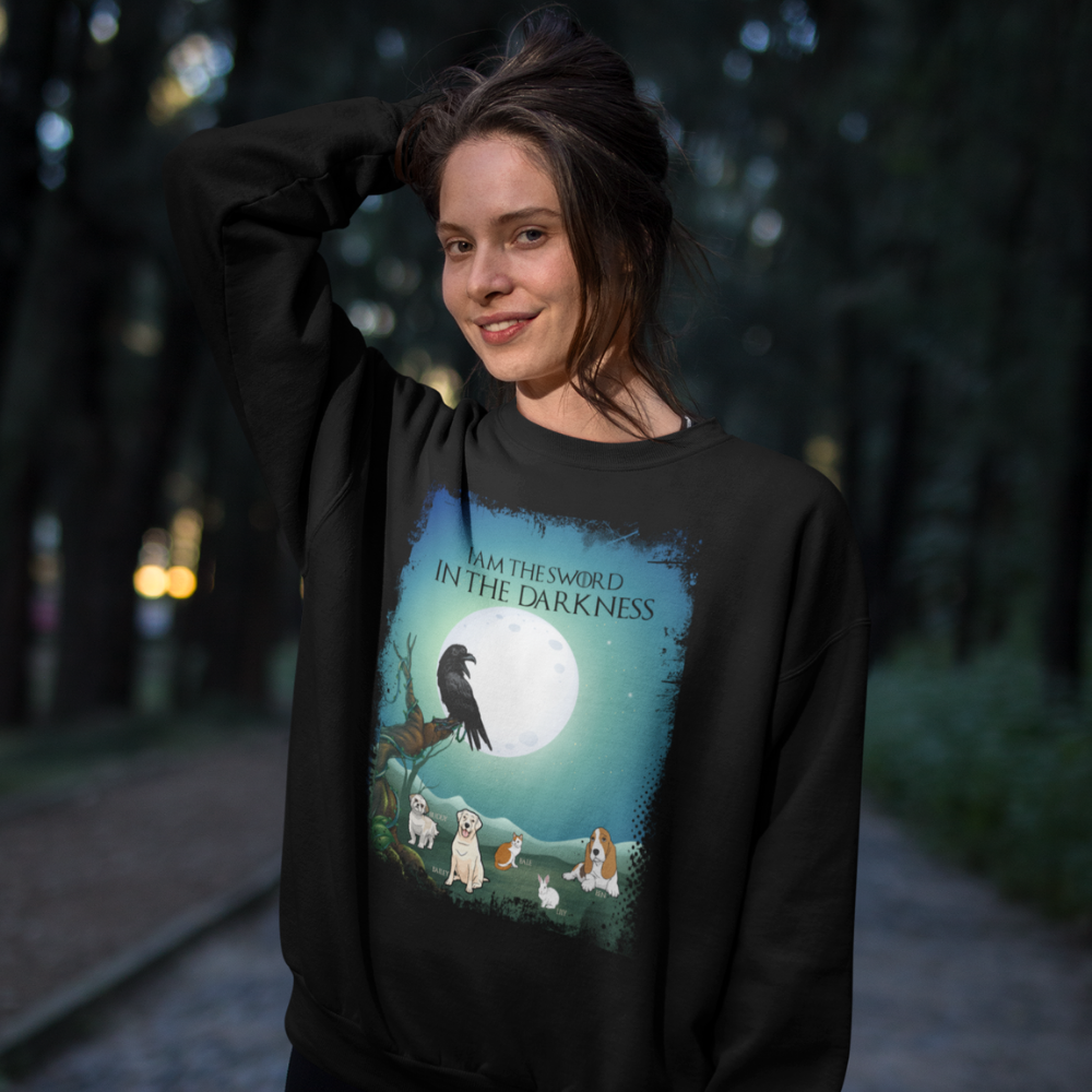 "The Sword In The Darkness" Customized Sweatshirt For Pet lovers