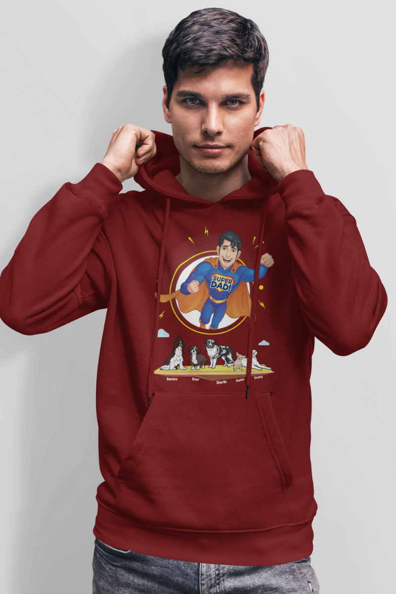 Super Dad Customized Hoodie For Dog Lovers