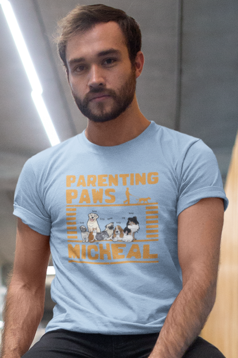 Personalized Parenting Paws Tee For PawDad