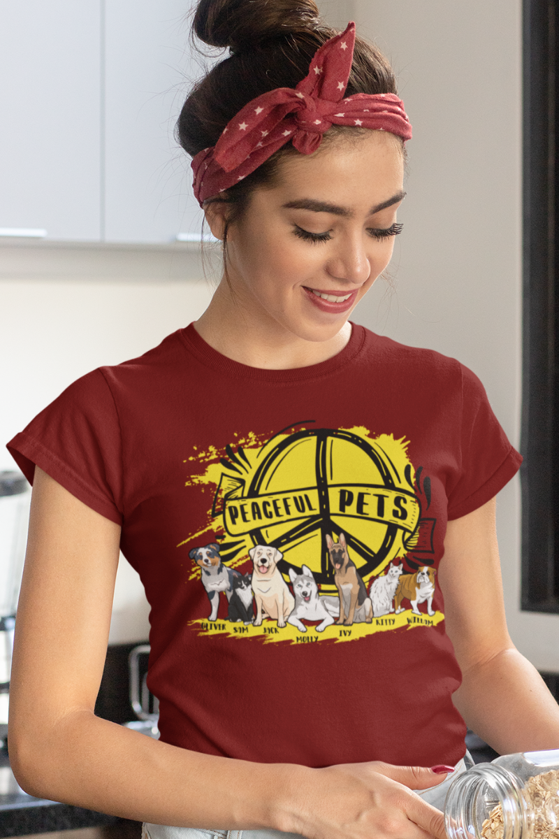 Peaceful Pets Personalized Tee For Dog Mom
