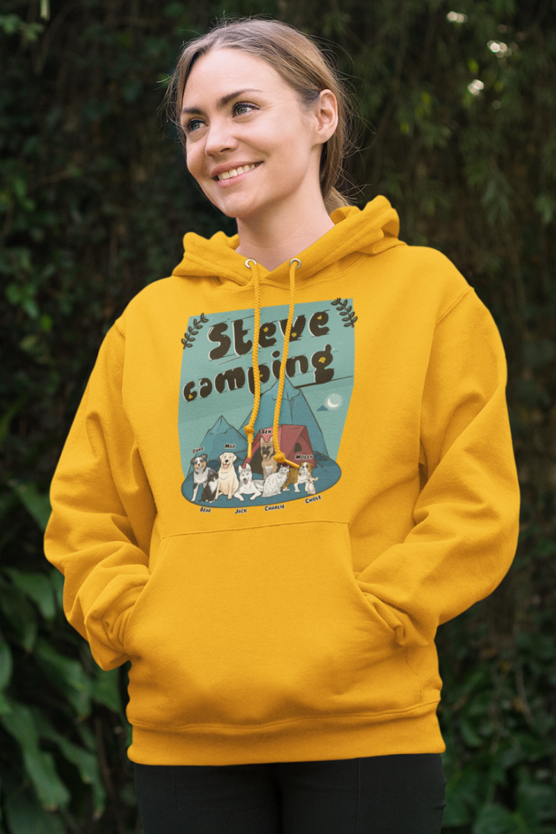 Steve Camping Customized Hoodies For Dog Lovers