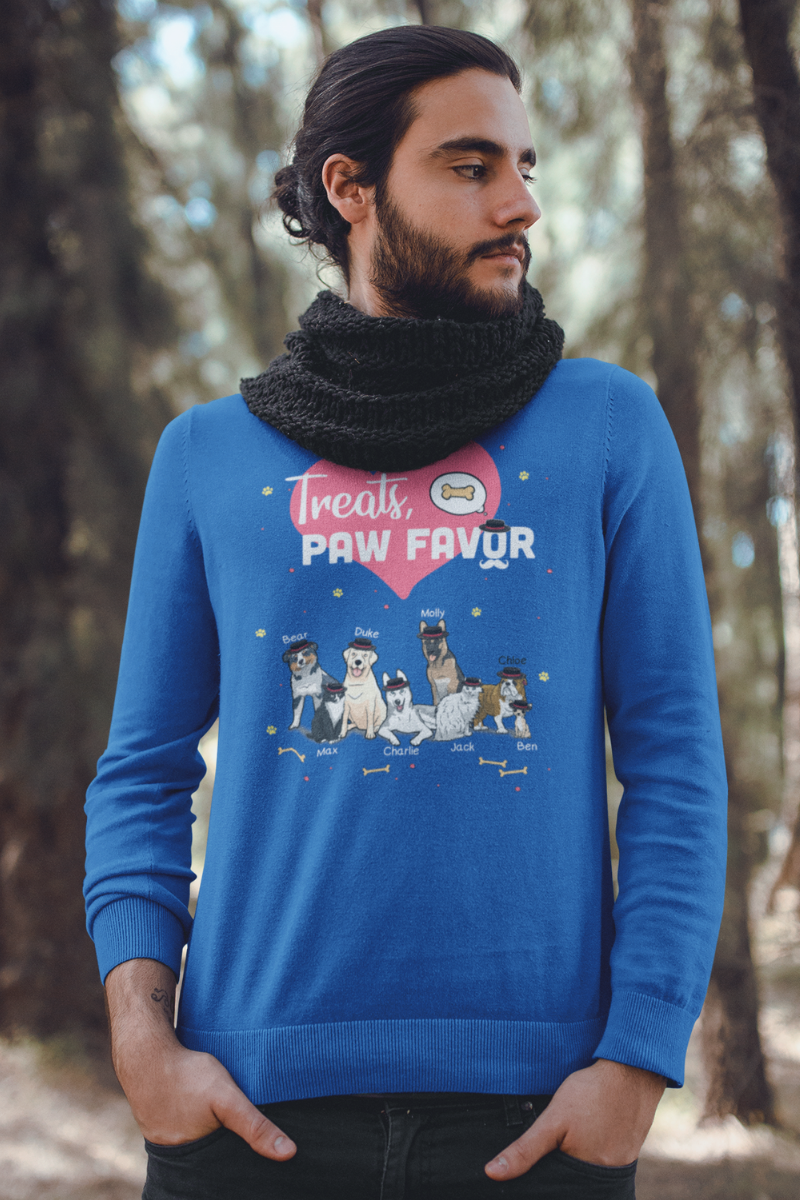 Treats, Paw Favor Customized Sweatshirt For Dog Lovers