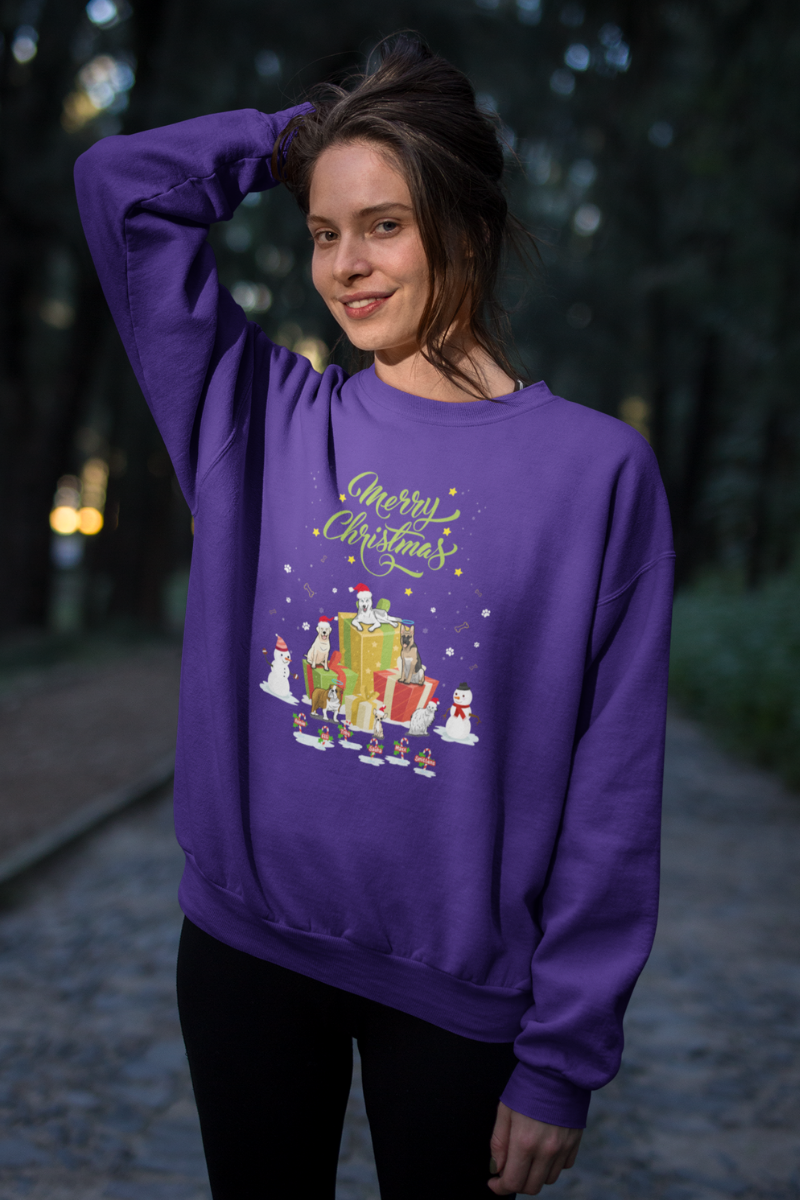 Customized Dog Lovers Christmas Gift Sweatshirt