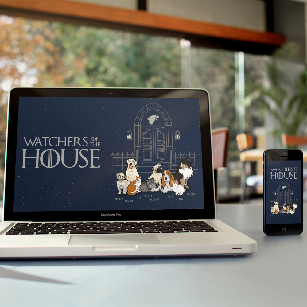 "Watcher Of The House" Themed Personalized Digital Wallpaper