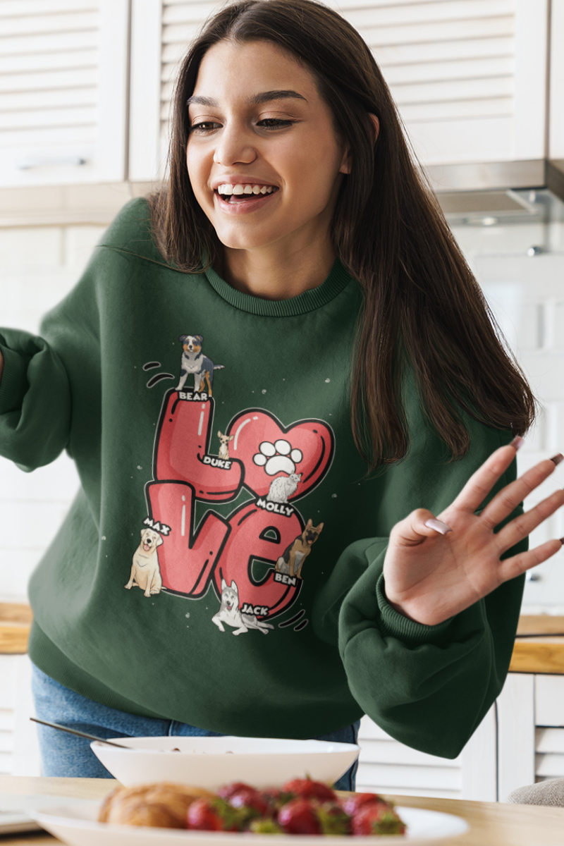 Customized Love Pet Lover Sweatshirt