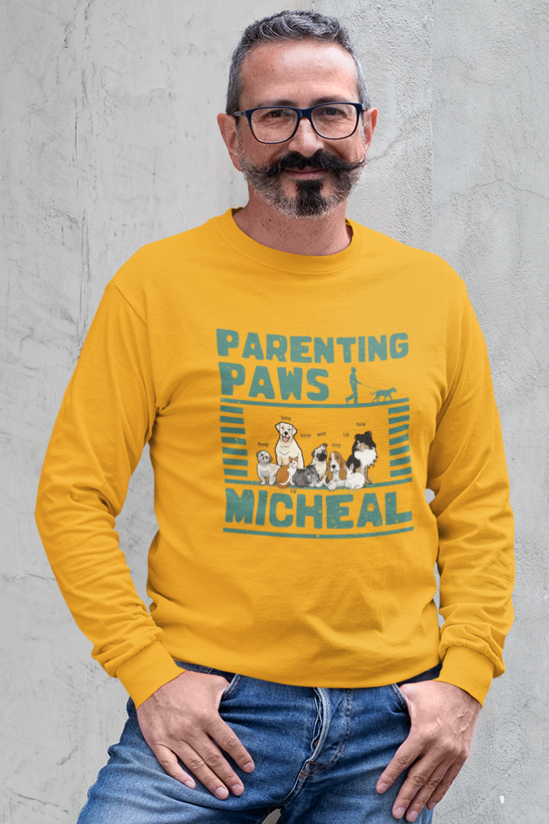 Personalized Parenting Paws Sweatshirt For PawDad