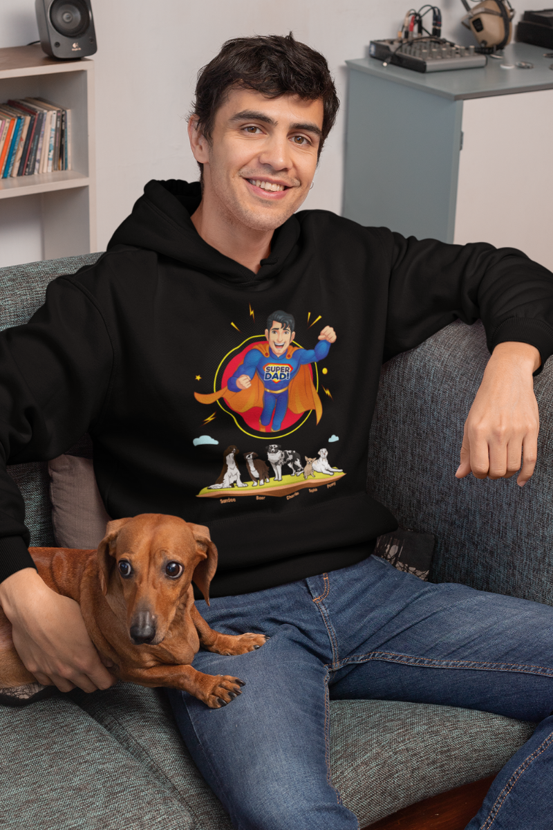 Super Dad Customized Hoodie For Dog Lovers