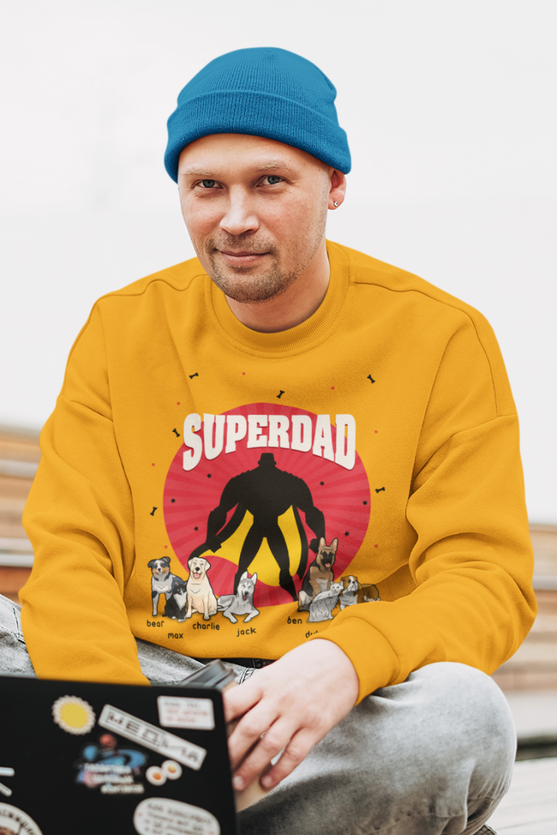 Personalized Superdad Dog Sweatshirt