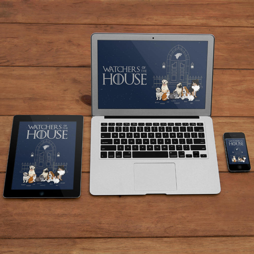 "Watcher Of The House" Themed Personalized Digital Wallpaper