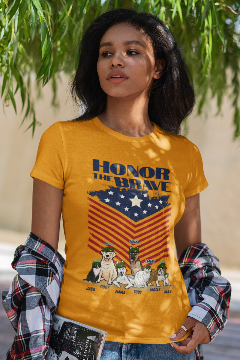 Honor The Brave Personalized Tee For Pet Lover