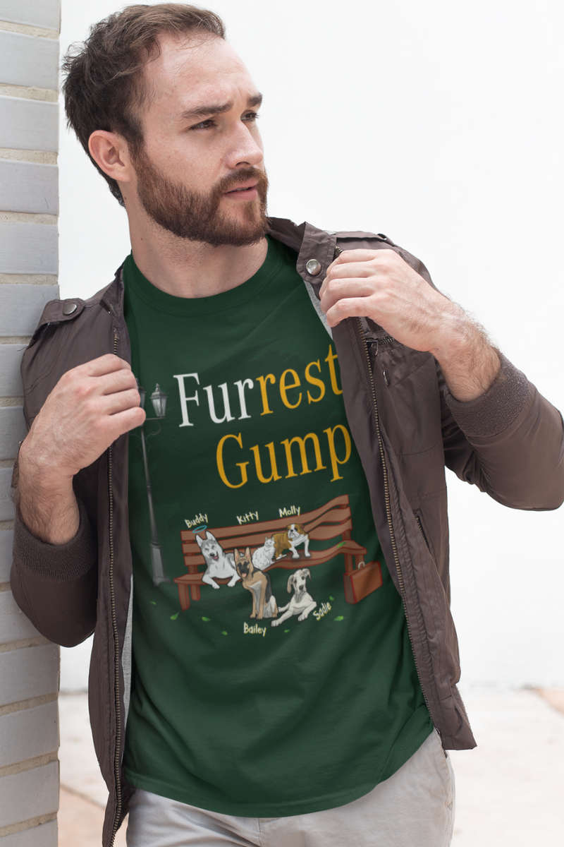Furrest Gump Customized Dog Lovers Tee