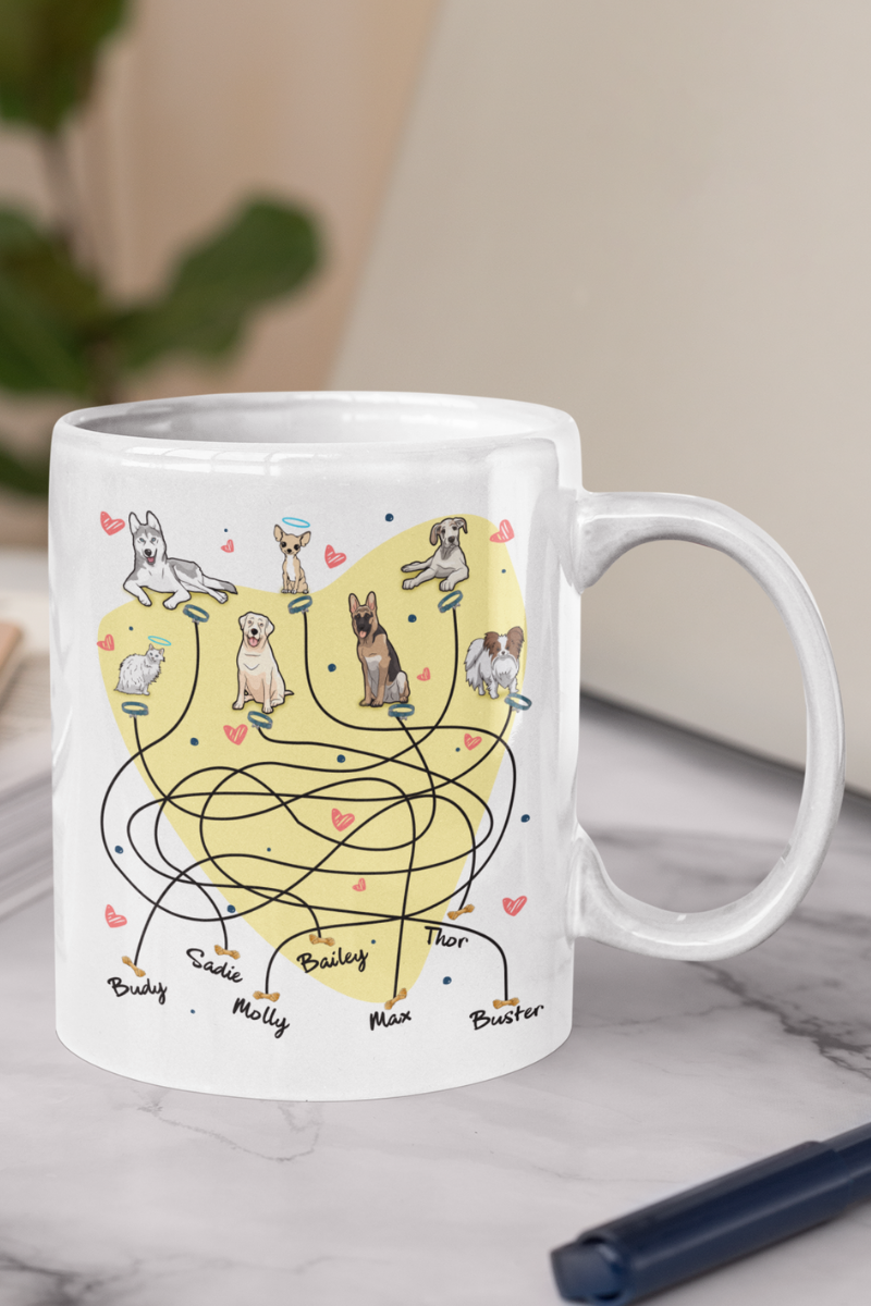 Leashes And Bones Customized Mug For Pet Lovers