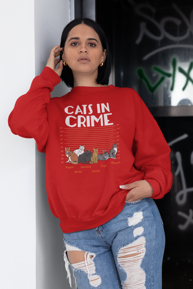 Customized Cat In Crime Sweatshirt