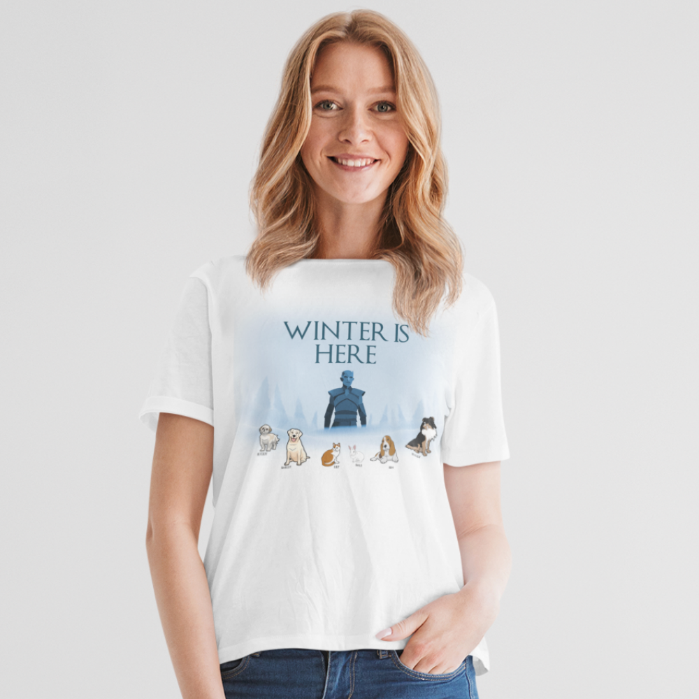 "Winter Is Here" Customized Tee For Pet lovers