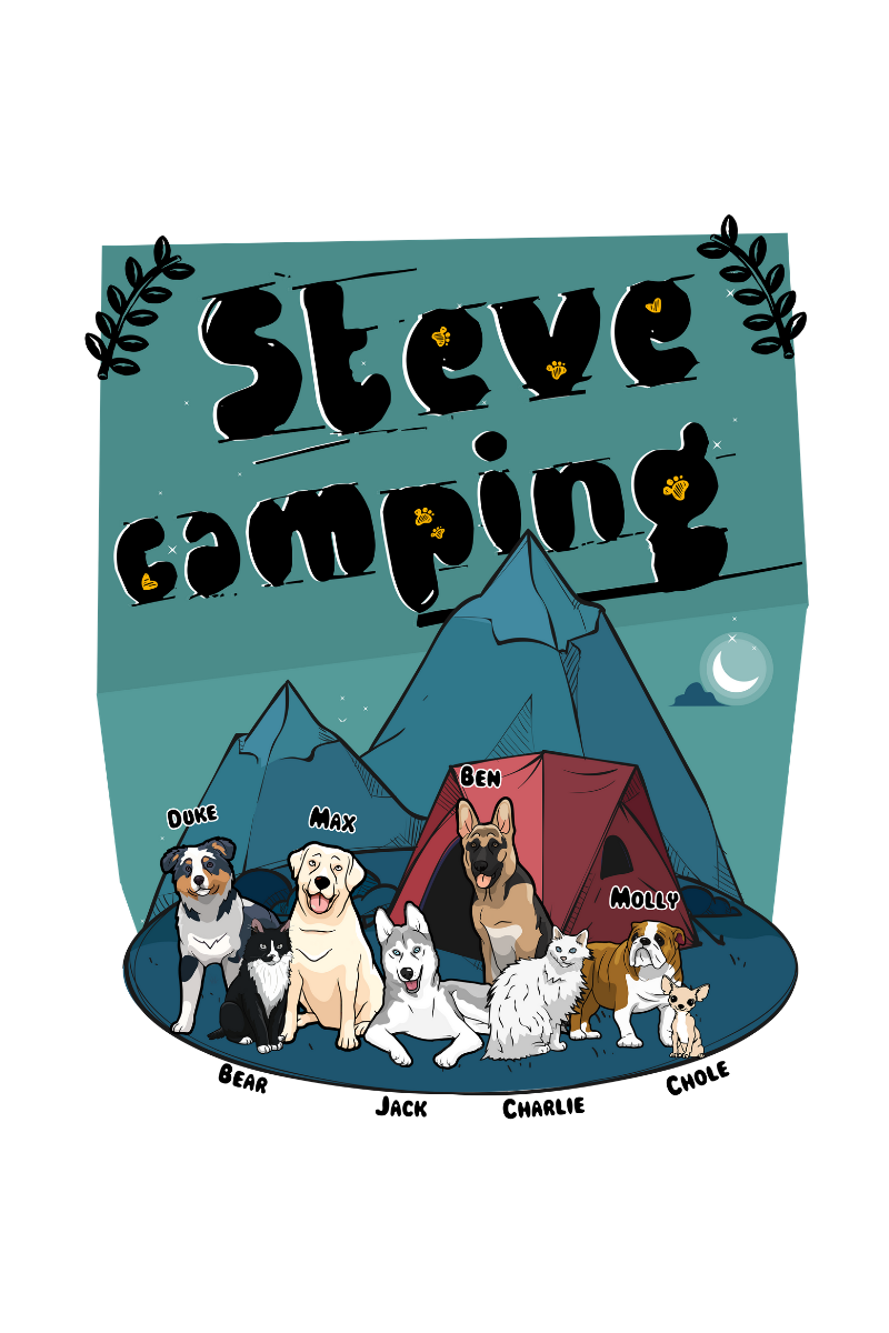 Steve Camping Customized Sweatshirt For Dog Lovers