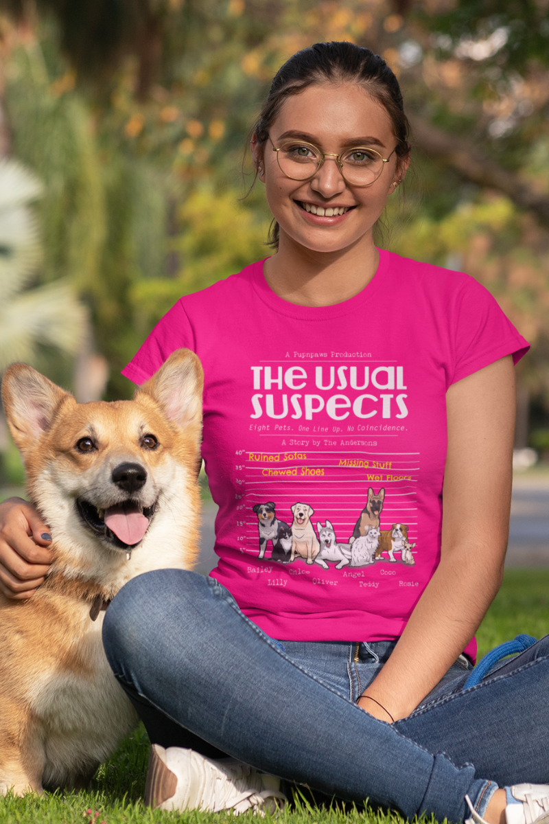 The Usual Suspect - Personalized Tee For Dog Lovers